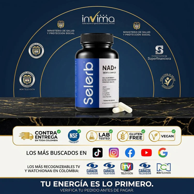 SELERB NAD+ BOOSTER RECUPERA TU ENERGÍA DIARIA
